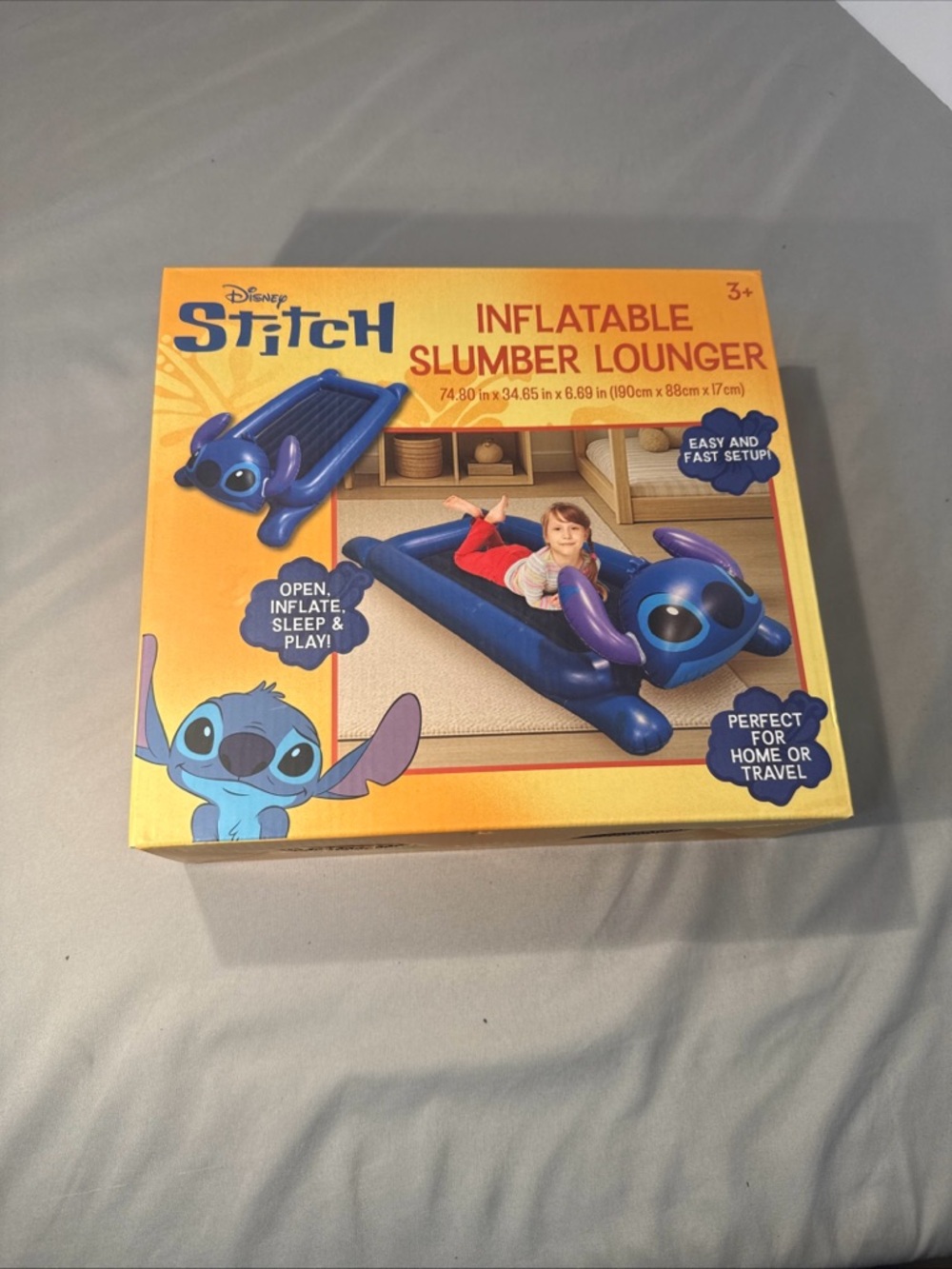 Disney Stitch Inflatable Slumber Lounger - Blue